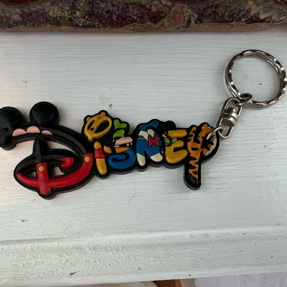 Disney Colorful Keychain, rubber, GUC, Disney memorabilia, Disney Land